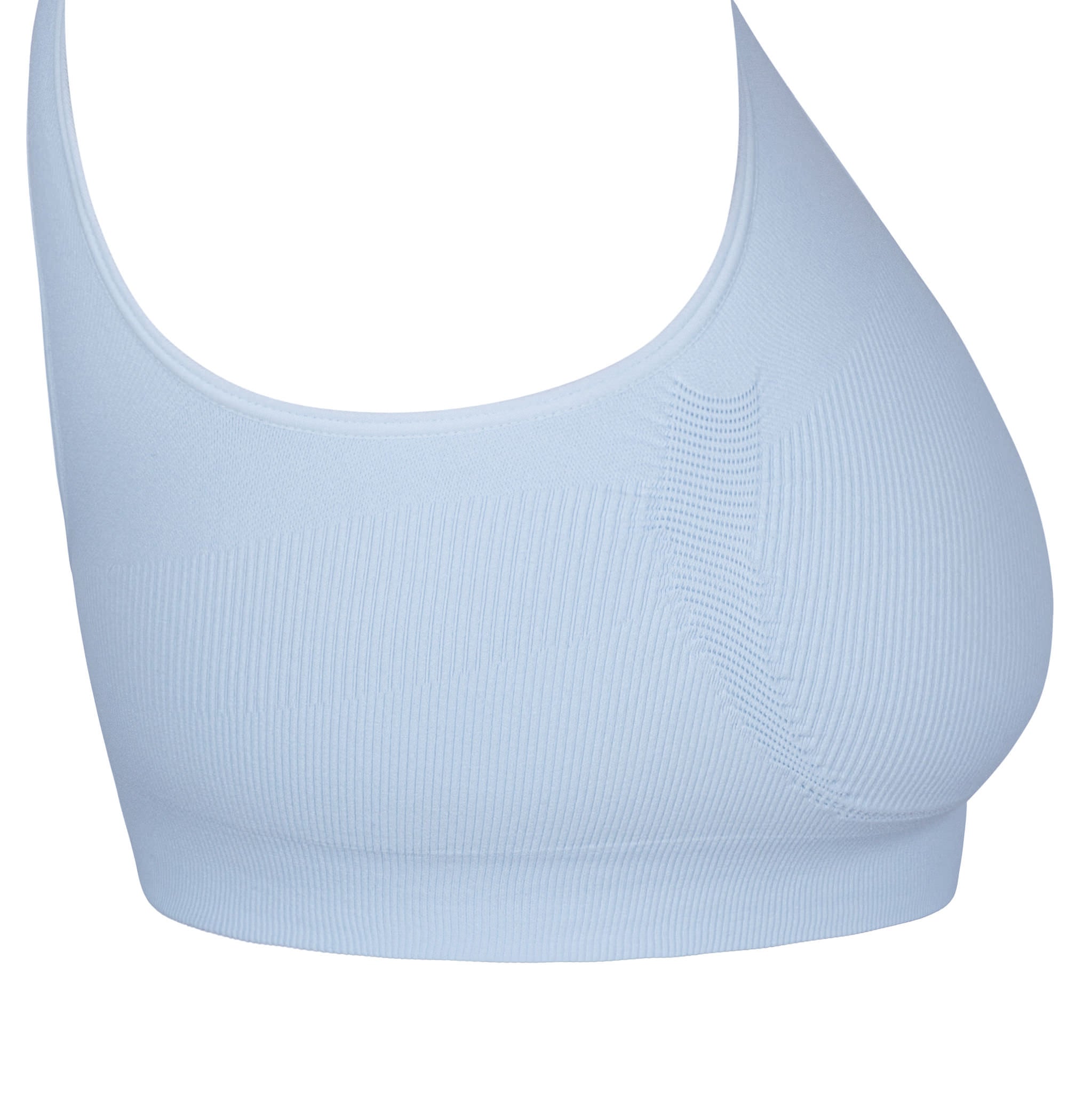 Full Coverage Nipple Concealing Wire-Free Bra | Non-Padded - Blue