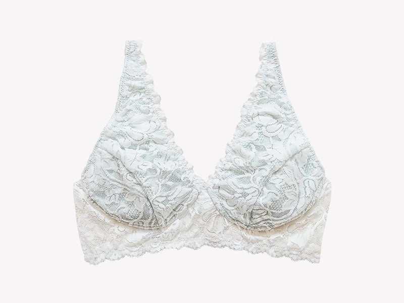 Vela Wireless Bra, White / Mist