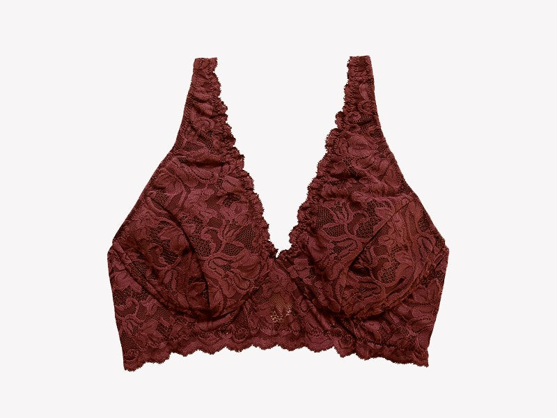 Vela Wireless Bra, Garnet