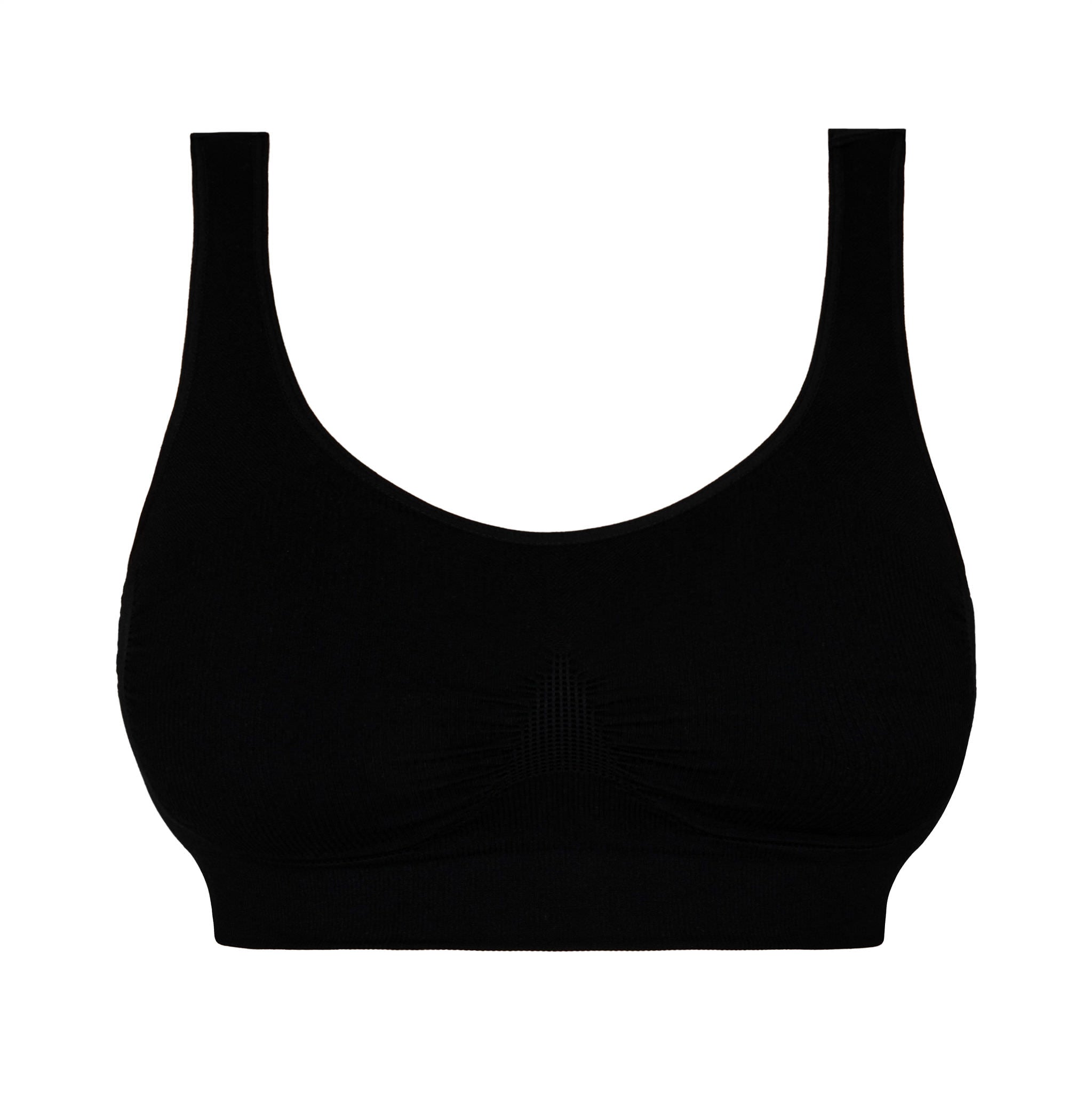 Full Coverage Nipple Concealing Wire-Free Bra | Non-Padded - Black