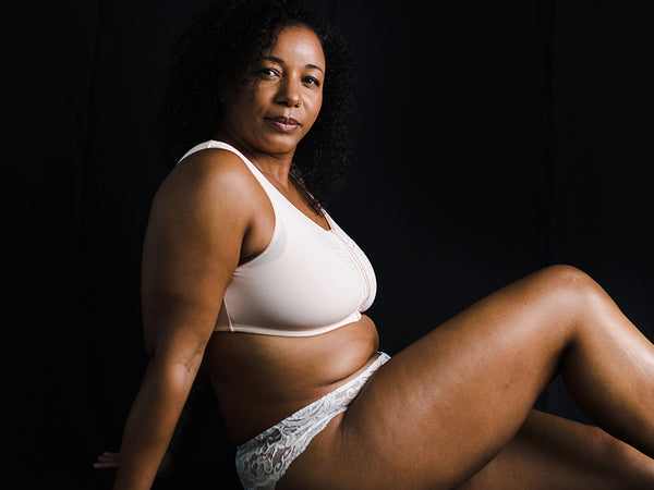  LUXRUB Sexy Satin Mastectomy Bra for Women Breast