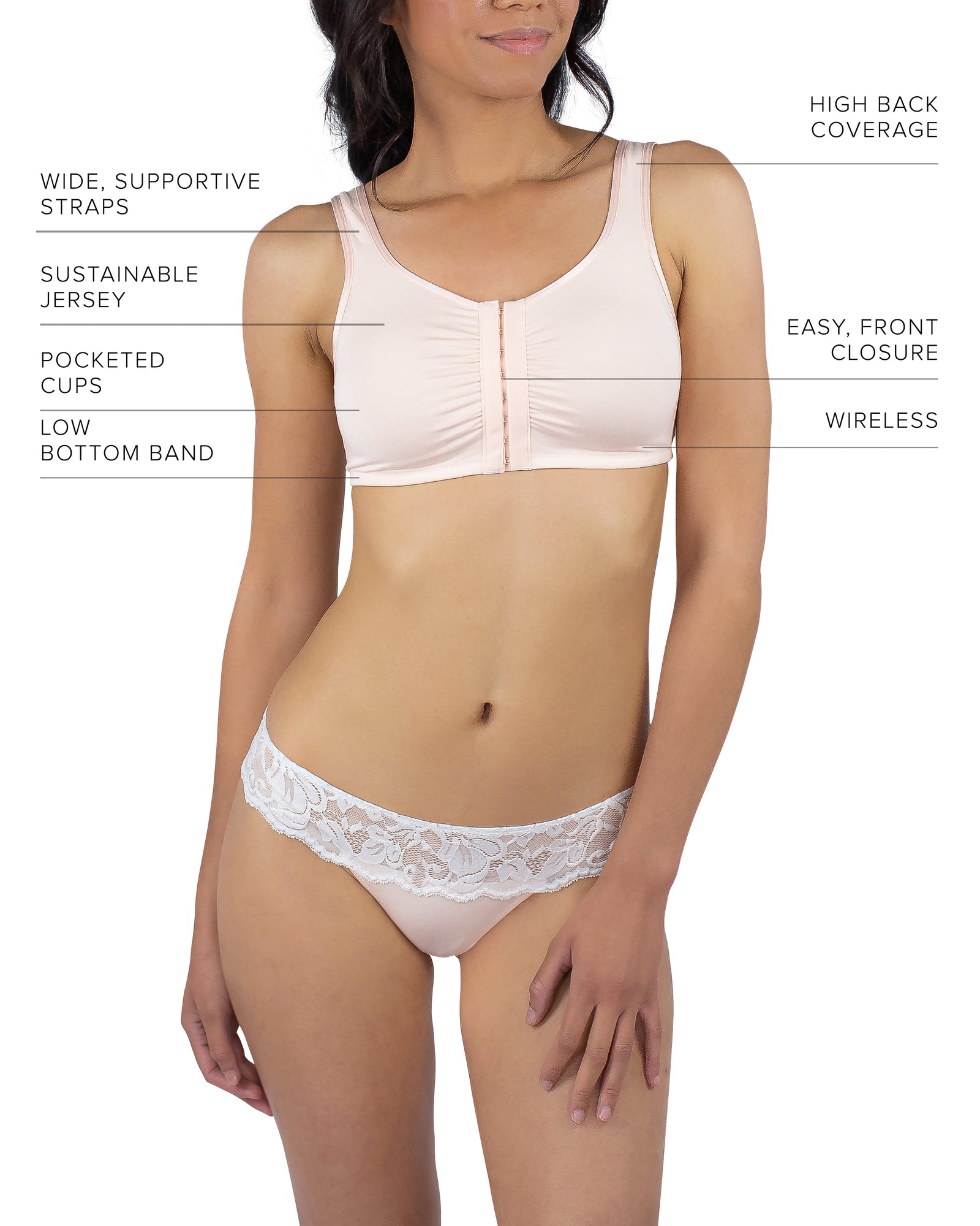 Maia Bra – Soft, Front-Closure Bra for Comfort & Recovery | Everviolet