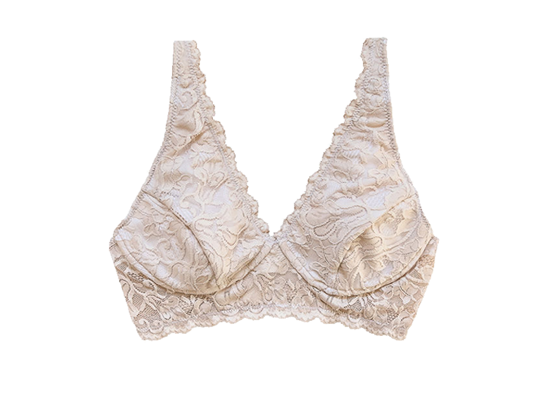 VS body by VICTORIA unlined wireless mastectomy Bra NEW large champagne