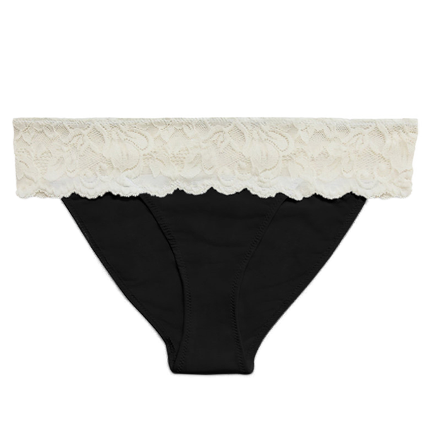 Black Astrid Brief Panty With Black Lace