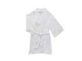 Calla Modal Kimono with Lace, White